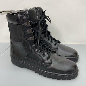 Rocky 911 Combat Boots Tactical Duty Military Lug Leather Black Womens 6.5